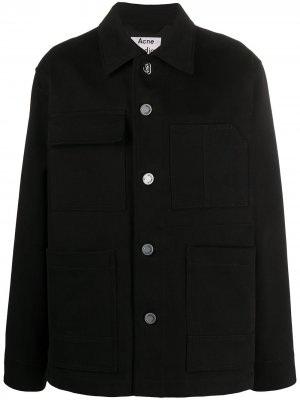 Джинсовая куртка свободного кроя Acne Studios. Цвет: черный