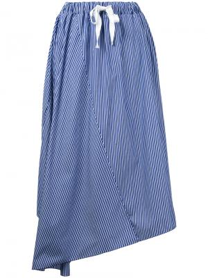 Асимметричная юбка Astraet. Цвет: синий