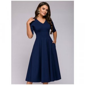 Платье , размер XXXXL, синий 1001dress. Цвет: синий