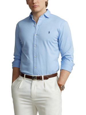 Хлопковая рубашка с длинными рукавами Polo , цвет Austin Blue Ralph Lauren