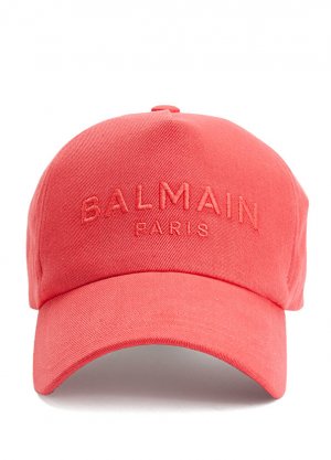 Женская шляпа с розовым логотипом Balmain