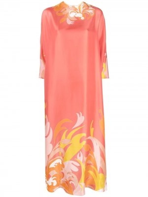 Платье-кафтан с принтом Tropicana Emilio Pucci. Цвет: розовый