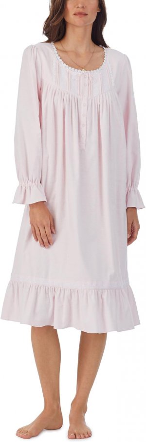 Платье для вальса из хлопковой фланели с длинными рукавами , розовый Eileen West