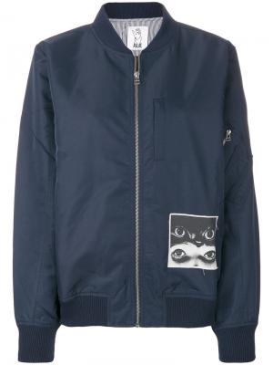 Куртка-бомбер с принтом Pam Perks And Mini. Цвет: синий
