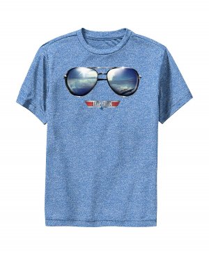 Солнцезащитные очки-авиаторы Top Gun для мальчиков, детская футболка с отражающим логотипом Paramount Pictures