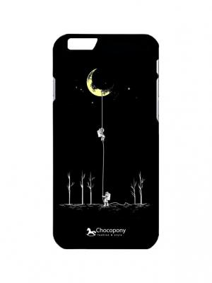Чехол для iPhone 6/6s  Космонавты ловят луну Арт. Black6-118 Chocopony. Цвет: черный