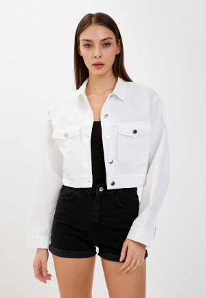 Куртка джинсовая Minaku. Цвет: белый