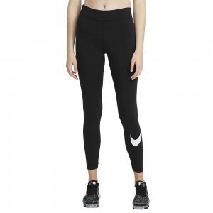 Женские леггинсы Sportswear Essential Mid-Rise Swoosh Leggings Nike. Цвет: черный