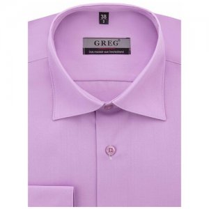 Рубашка , размер 174-184/39, сиреневый GREG. Цвет: фиолетовый