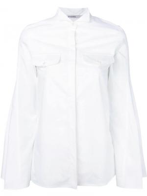 Рубашка с длинным рукавом и нагрудными карманами Gentry Portofino. Цвет: белый