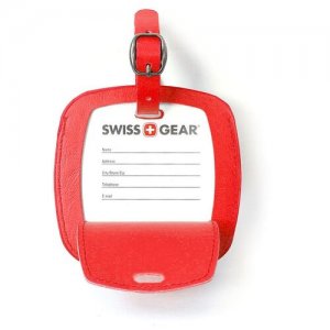 Бирка для багажа , красная, ПВХ, 10,5 x 0,4 см SWISSGEAR. Цвет: красный