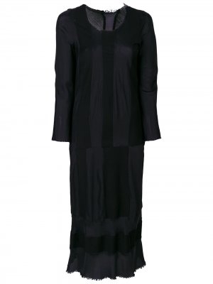 Длинное платье в полоску Comme Des Garçons Pre-Owned. Цвет: синий