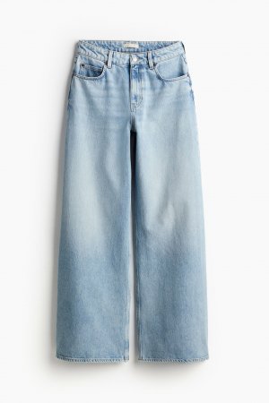 Широкие высокие джинсы H&M
