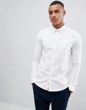 Белая оксфордская рубашка с длинными рукавами -Белый Burton Menswear
