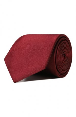 Шелковый галстук Luigi Borrelli. Цвет: бордовый