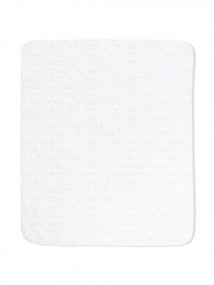 Одеяло с логотипом Roberto Cavalli Junior. Цвет: белый