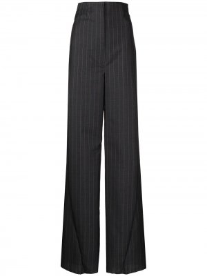 Steam striped wool trousers Litkovskaya. Цвет: серый