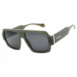 Солнцезащитные очки PLD 6209/S/X, черный, зеленый Polaroid. Цвет: зеленый/черный