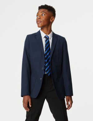 Школьный пиджак приталенного кроя для мальчиков (9–18 лет) , темно-синий Marks & Spencer