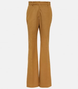Расклешенные брюки Tafira из габардина, коричневый Joseph