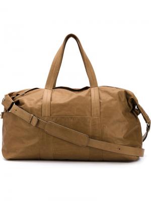 Дорожная сумка с потертой отделкой Maison Margiela. Цвет: коричневый