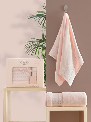 Комплект махровых полотенец karna rosalina 50x90-70х140 см