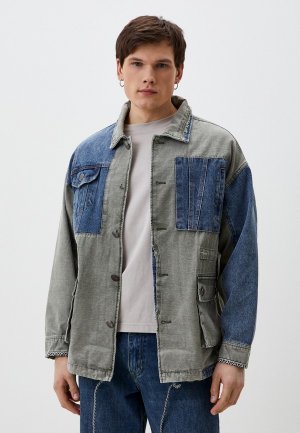 Куртка джинсовая Desigual. Цвет: хаки
