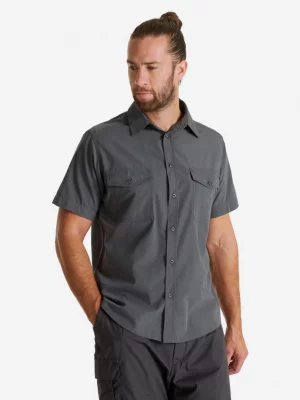 Рубашка с коротким рукавом мужская Kiwi, Серый CRAGHOPPERS. Цвет: серый