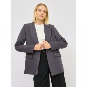 Пиджак , размер 48, серый Olya Stoforandova. Цвет: графит/серый