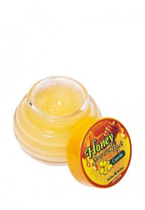 Маска для лица Holika ночная медовая Honey Sleeping Pack с канолой. Цвет: белый