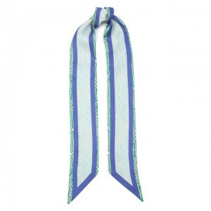 Шелковый шарф-бандо Chloé. Цвет: синий
