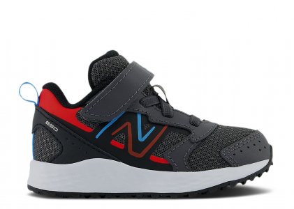 Кроссовки Fresh Foam 650 Bungee Lace Top Strap Toddler Wide 'Magnet Neo Flame', серый New Balance