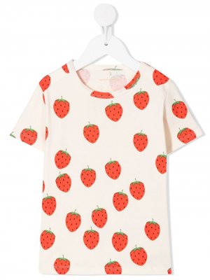 Strawberry-print T-shirt Mini Rodini. Цвет: нейтральные цвета