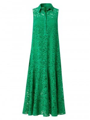 Платье-рубашка из органзы Kaleidoscope Akris punto, зеленый Punto