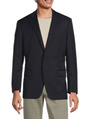 Однотонный шерстяной пиджак , темно-синий Ralph Lauren