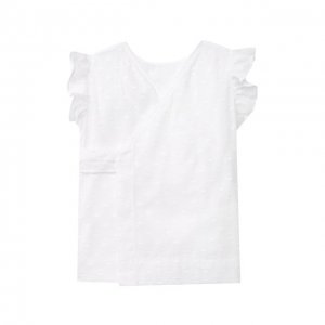 Хлопковая блузка Il Gufo. Цвет: белый