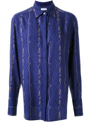 Рубашка в мужском стиле с принтом Scanlan Theodore. Цвет: синий