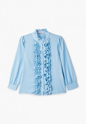 Блуза Школьная Пора. Цвет: голубой