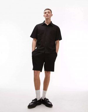 Черные шорты из модала премиум-класса Topman