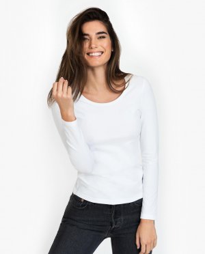Женская футболка из органического хлопка с короткими рукавами и круглым вырезом , белый Bread & Boxers. Цвет: белый