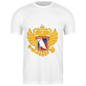 Футболка 1676352 Хоккей России, размер: XL, цвет: белый Printio. Цвет: белый