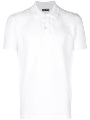 Теннисная рубашка-поло Tom Ford. Цвет: белый