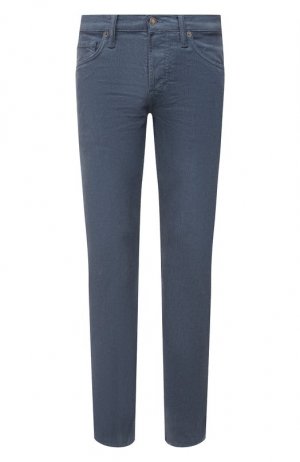 Хлопковые брюки Tom Ford. Цвет: синий