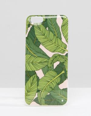 Чехол для Iphone 6 с принтом банановых листьев Signature. Цвет: зеленый