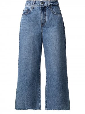 Укороченные джинсы широкого кроя Nobody Denim. Цвет: синий