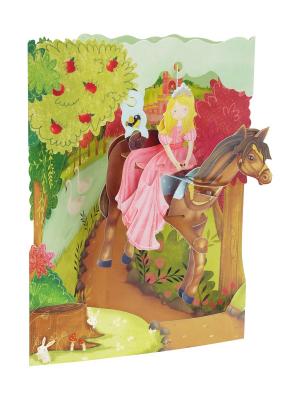 Объемная открытка  Принцесса Даринчи. Цвет: зеленый