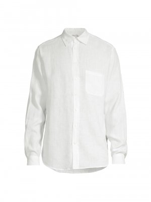 Льняная рубашка с длинными рукавами , белый Sease
