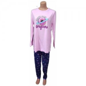 Пижама , джемпер, брюки, длинный рукав, трикотажная, пояс на резинке, размер 56, розовый, синий Свiтанак. Цвет: синий/розовый