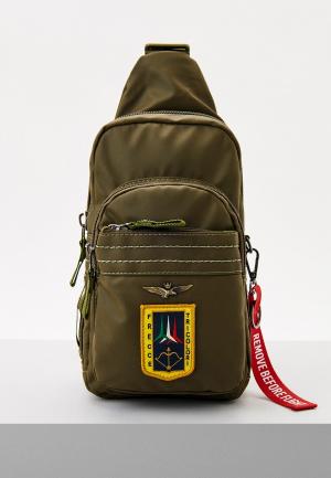 Рюкзак и брелок Aeronautica Militare. Цвет: хаки