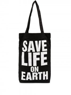 Сумка-тоут Save Life On Earth Katharine Hamnett London. Цвет: черный